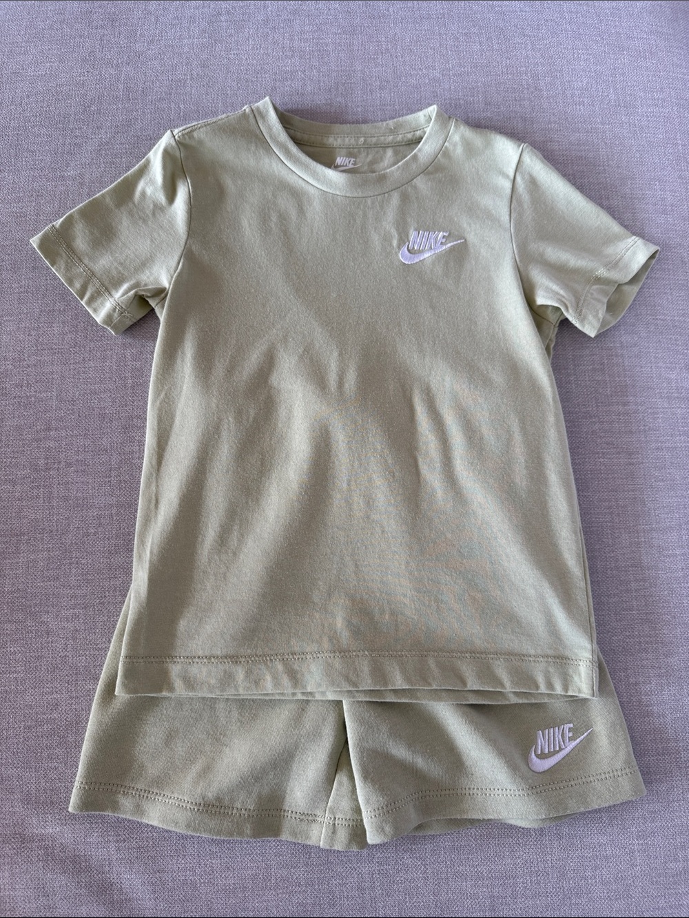 Boys Nike Green Short Sleeve Tee and Shorts Set